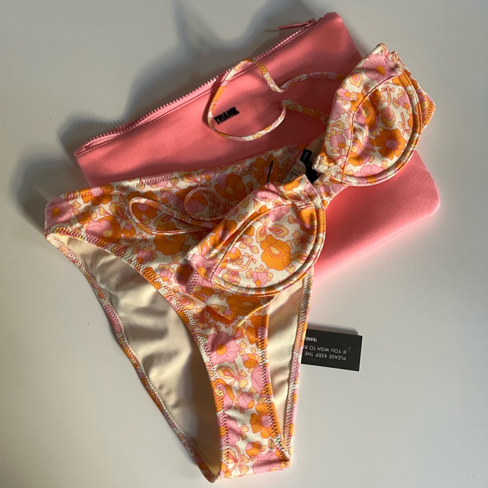 NWT TRIANGL RHIAN NEON POP SET + BAG